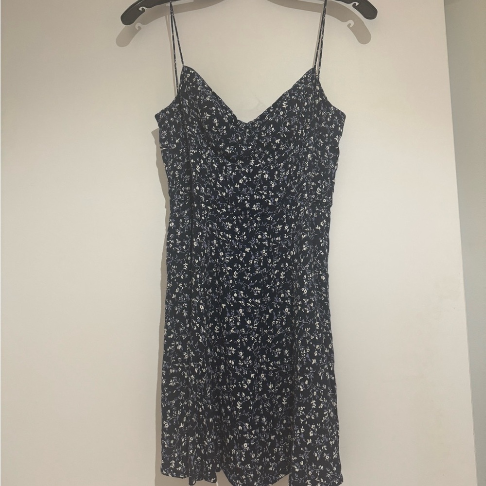 Reformation Navy Blue Floral Mini Dress - Picture 2 of 5